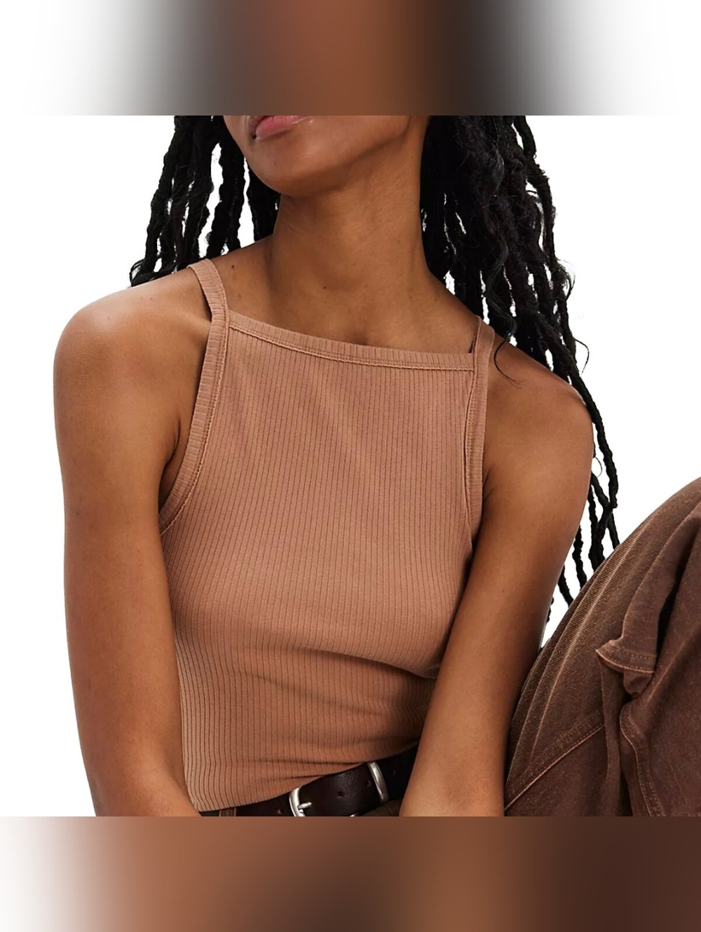 FREE PEOPLE mia straight neck tank top Size Small NWOT - Picture 2 of 9